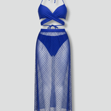 Damen Bikini-Set mit Wickeloberteil und Netzrock