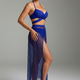 Damen Bikini-Set mit Wickeloberteil und Netzrock