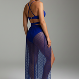 Damen Bikini-Set mit Wickeloberteil und Netzrock