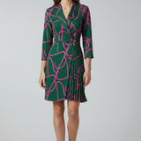 Damen Blazer Kleid mit Reverskragen und geradem Saum
