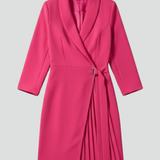 Damen Blazer Kleid mit Reverskragen und geradem Saum