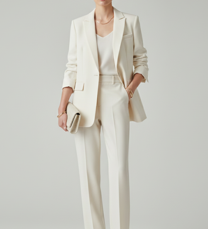 Damen Blazer Set mit definierter Form und geraden Hosen