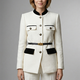 Damen Blazer mit Gürtel und Knopfverschluss