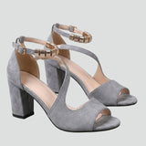 Damen Blockabsatzsandalen mit verstellbarem Riemen und stabiler Sohle