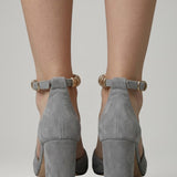 Damen Blockabsatzsandalen mit verstellbarem Riemen und stabiler Sohle