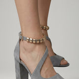Damen Blockabsatzsandalen mit verstellbarem Riemen und stabiler Sohle