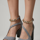 Damen Blockabsatzsandalen mit verstellbarem Riemen und stabiler Sohle