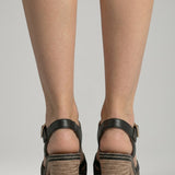 Damen Blockabsatzsandalen mit gepolsterter Innensohle und offenem Obermaterial