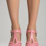Damen Blockabsatzsandalen mit gepolsterter Innensohle und offenem Obermaterial
