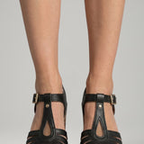 Damen Blockabsatzsandalen mit gepolsterter Innensohle und offenem Obermaterial