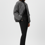 Damen Bomberjacke mit Druckknopfverschluss und gestepptem Obermaterial