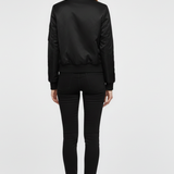 Damen Bomberjacke mit Reißverschluss und Rippdetails