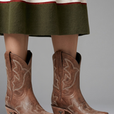 Damenstiefel mit bestickten Details für den ganzjährigen Gebrauch