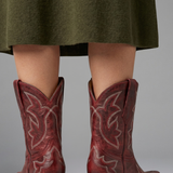 Damenstiefel mit bestickten Details für den ganzjährigen Gebrauch