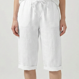 Damen Capri-Shorts mit elastischem Bund und Seitentaschen