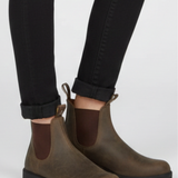 Damen Chelsea-Stiefel mit elastischen Einsätzen und Zugschlaufen