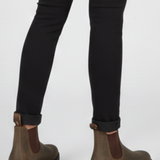 Damen Chelsea-Stiefel mit elastischen Einsätzen und Zugschlaufen
