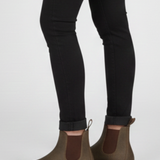 Damen Chelsea-Stiefel mit elastischen Einsätzen und Zugschlaufen