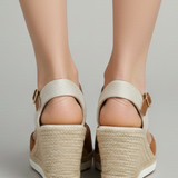 Damen Espadrilles Sandalen mit geschlossenem Zehenbereich und Fersenriemen