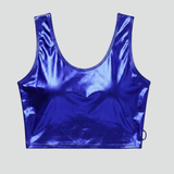 Damen Crop Top mit Rundhalsausschnitt und ärmellosem Schnitt