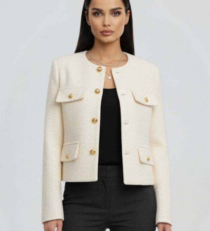 Damen Kurzjacke mit Knopfverschluss