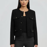 Damen Kurzjacke mit Knopfverschluss