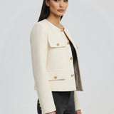 Damen Kurzjacke mit Knopfverschluss