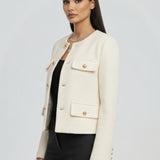 Damen Kurzjacke mit Knopfverschluss