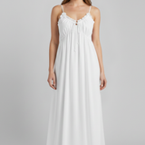 Damenkleid mit Spaghetti-Trägern und plissierter Oberfläche