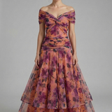 Damenkleid mit V-Ausschnitt und Drapiertem Oberteil