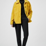 Damen Fleecejacke mit Knöpfen und großzügigen Taschen
