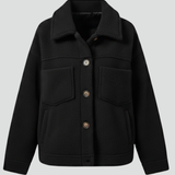Damen Fleecejacke mit Knöpfen und großzügigen Taschen