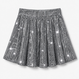 Damen High-Waisted Pailletten Rock-Shorts mit ausgestelltem Design
