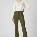 Hochtaillierte Damenhose mit strukturiertem Schnitt und vielseitigem Stil
