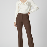 Hochtaillierte Damenhose mit strukturiertem Schnitt und vielseitigem Stil