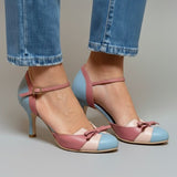 Damen High Heels mit Knöchelriemen und spitzer Zehe