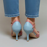 Damen High Heels mit Knöchelriemen und spitzer Zehe