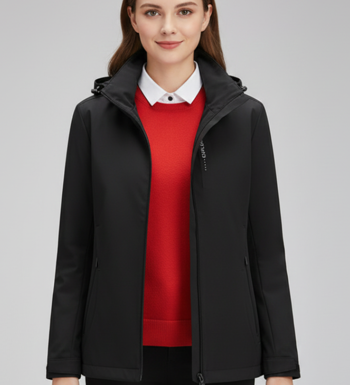 Damen Kapuzenjacke mit Reißverschluss