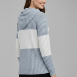 Damen Kapuzenjacke mit Reißverschluss und Rippdetails