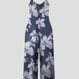 Damen-Jumpsuit mit verstellbaren Trägern und bedruckter Oberfläche