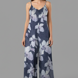 Damen-Jumpsuit mit verstellbaren Trägern und bedruckter Oberfläche