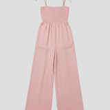 Damen-Jumpsuit mit verstellbaren Trägern und weitem Bein