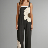 Damen-Jumpsuit mit verstellbaren Trägern und weitem Bein