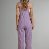 Damen-Jumpsuit mit verstellbaren Trägern und weitem Bein