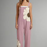 Damen-Jumpsuit mit verstellbaren Trägern und weitem Bein