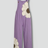 Damen-Jumpsuit mit verstellbaren Trägern und weitem Bein