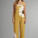 Damen-Jumpsuit mit verstellbaren Trägern und weitem Bein