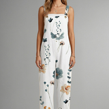 Damen-Jumpsuit mit verstellbaren Trägern und weitem Bein