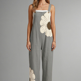 Damen-Jumpsuit mit verstellbaren Trägern und weitem Bein