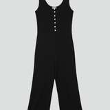 Damen Jumpsuit mit Knopfleiste und Seitentaschen